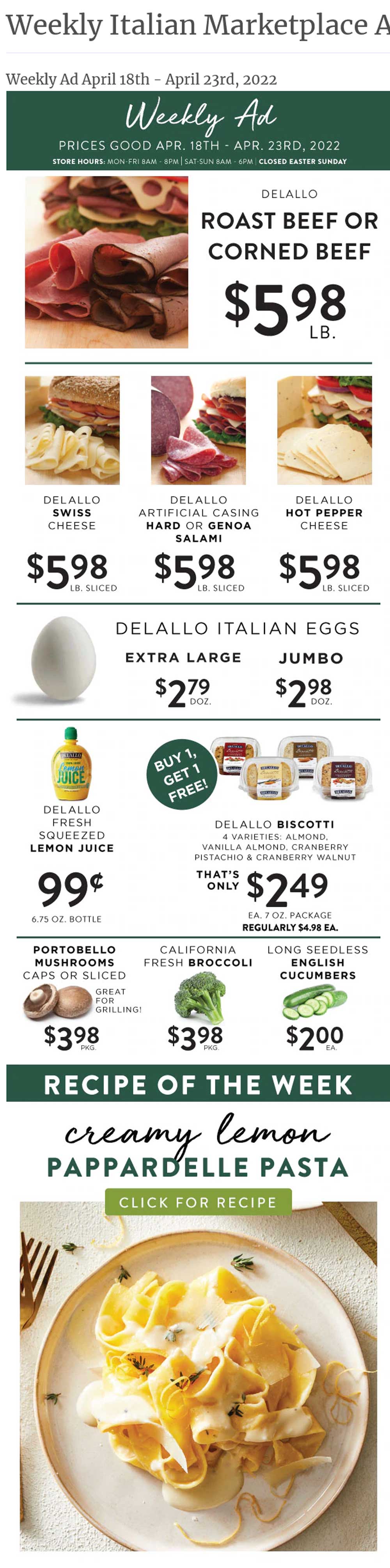 Delallo Weekly Ad (4/18/22 - 4/23/22)