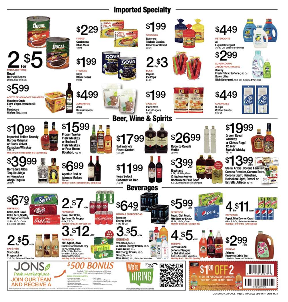 Jons Weekly Ad (4/06/22 - 4/12/22)