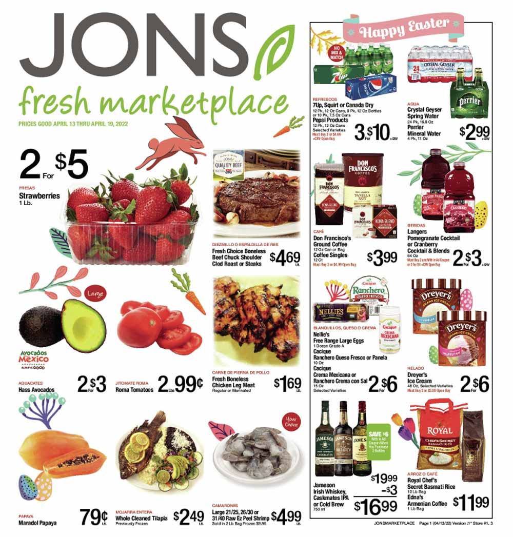 Jons Weekly Ad (4/13/22 - 4/19/22)