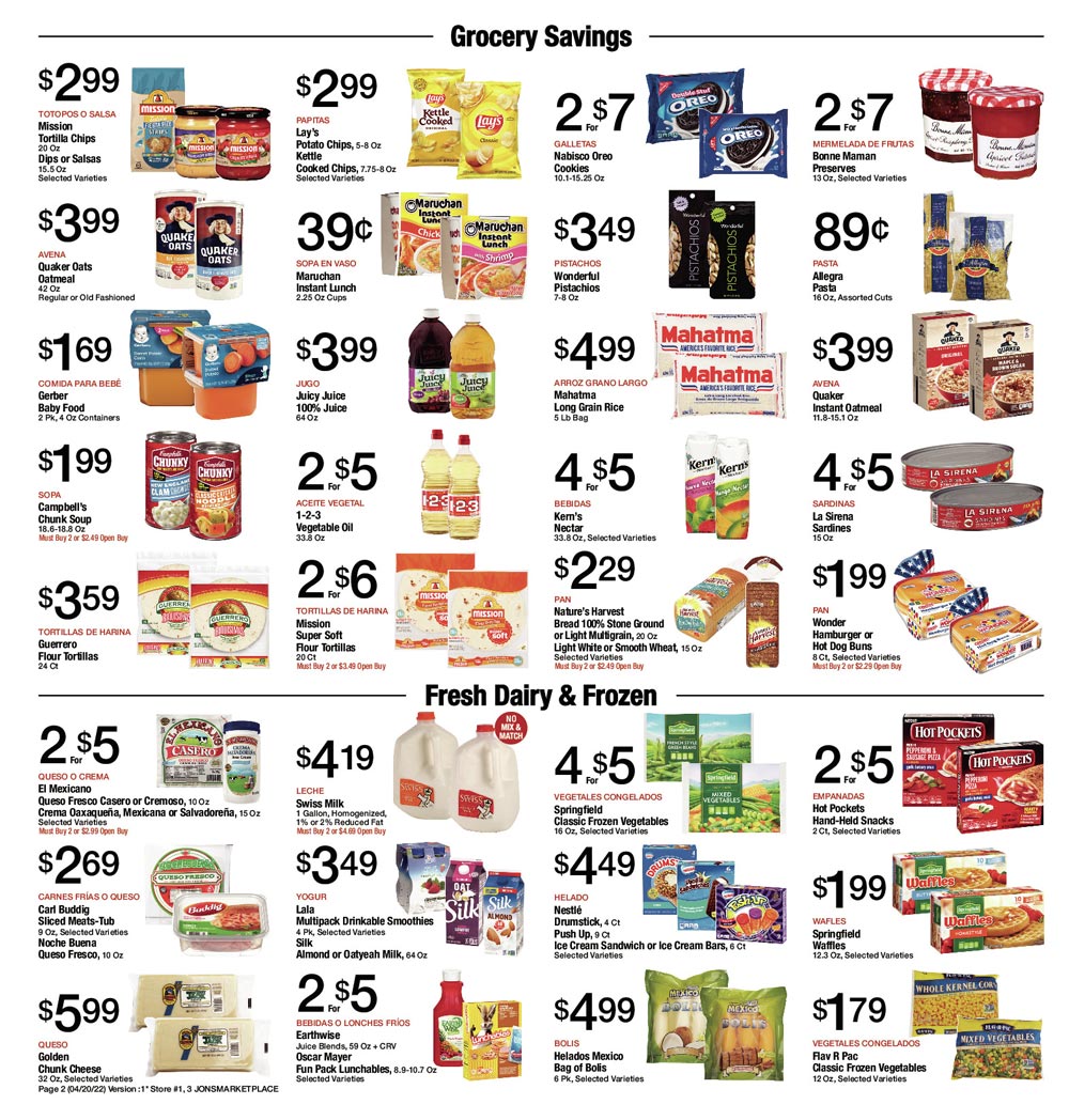 Jons Weekly Ad (4/20/22 - 4/26/22)