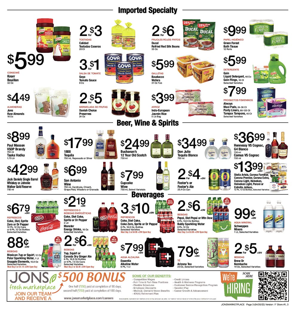 Jons Weekly Ad (4/20/22 - 4/26/22)