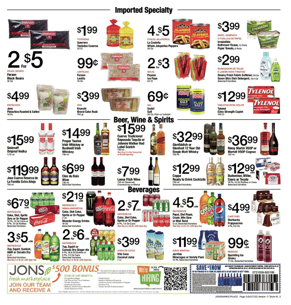 Jons Weekly Ad (4/27/22 - 5/03/22)