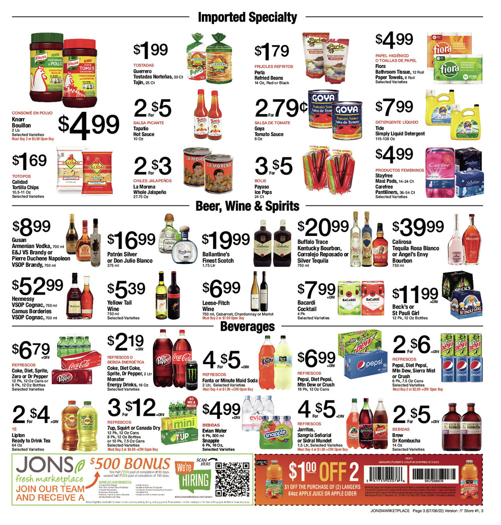 Jons Weekly Ad (7/06/22 -7/12/22)