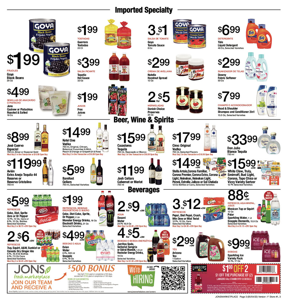 Jons Weekly Ad (5/04/22 - 5/10/22)