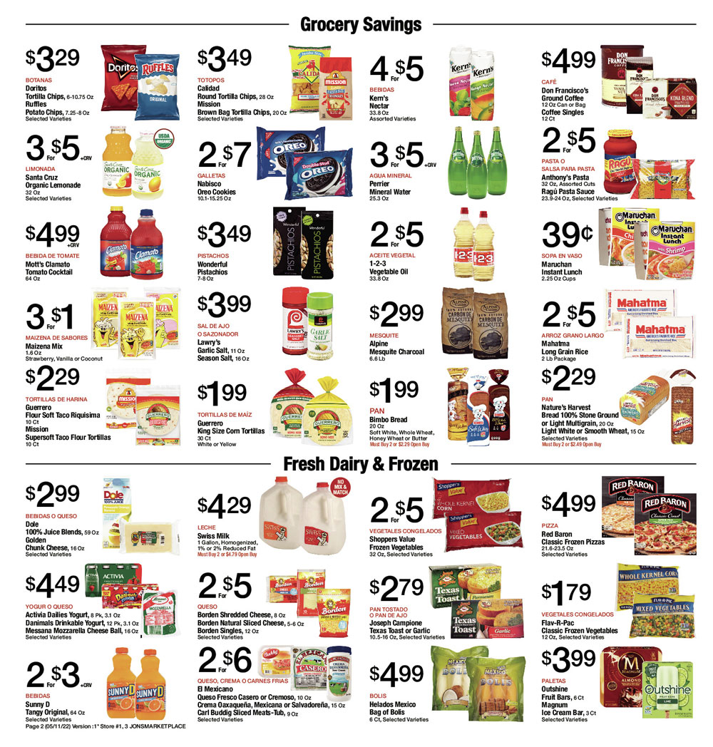 Jons Weekly Ad (5/11/22 - 5/17/22)