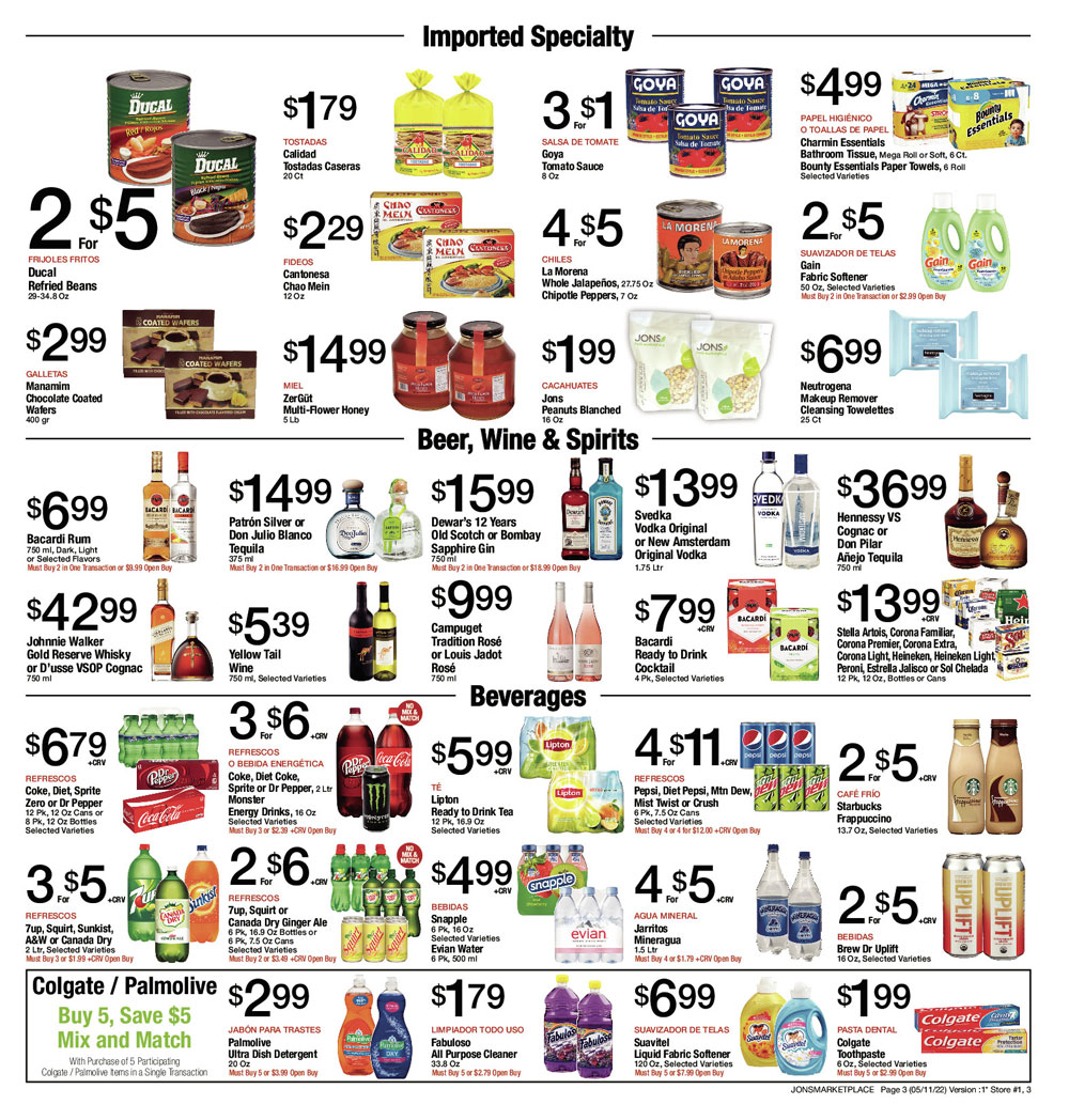 Jons Weekly Ad (5/11/22 - 5/17/22)