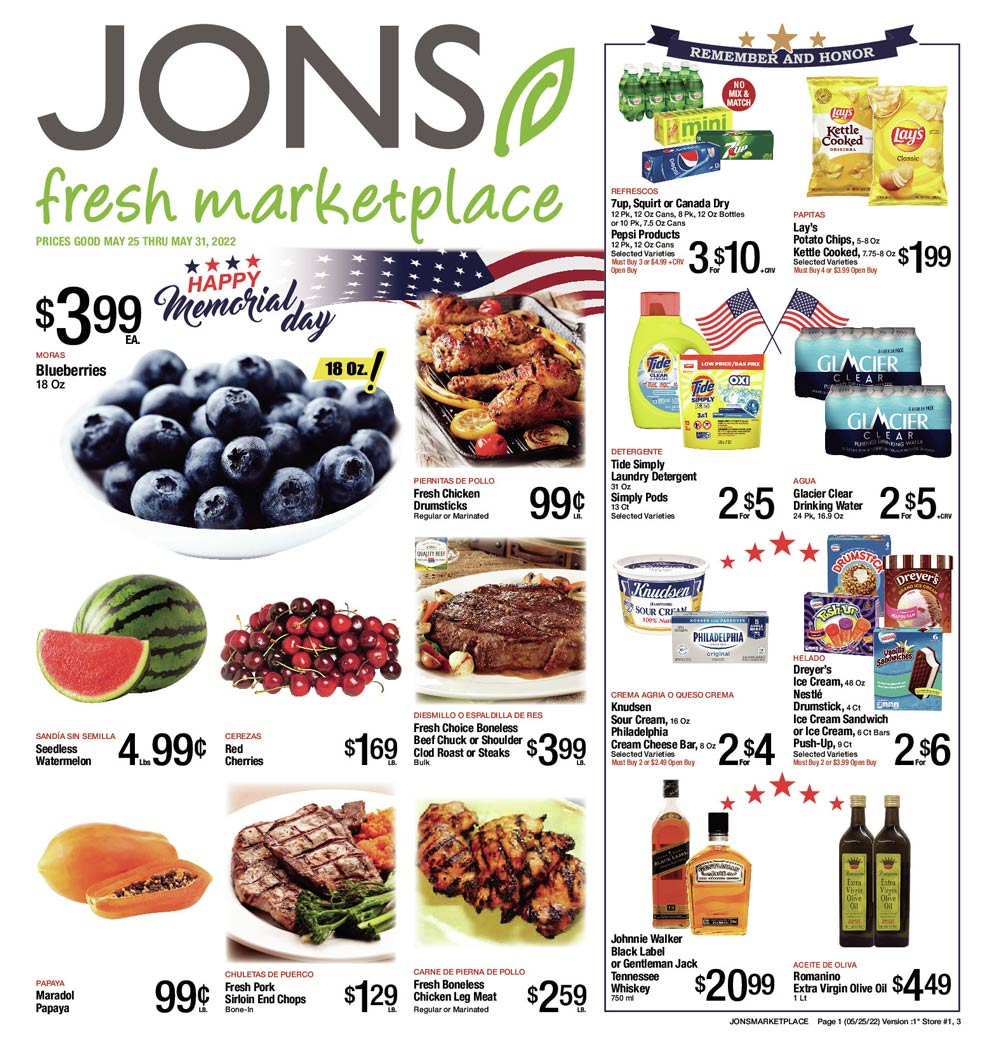 Jons Weekly Ad (5/25/22 - 5/31/22)