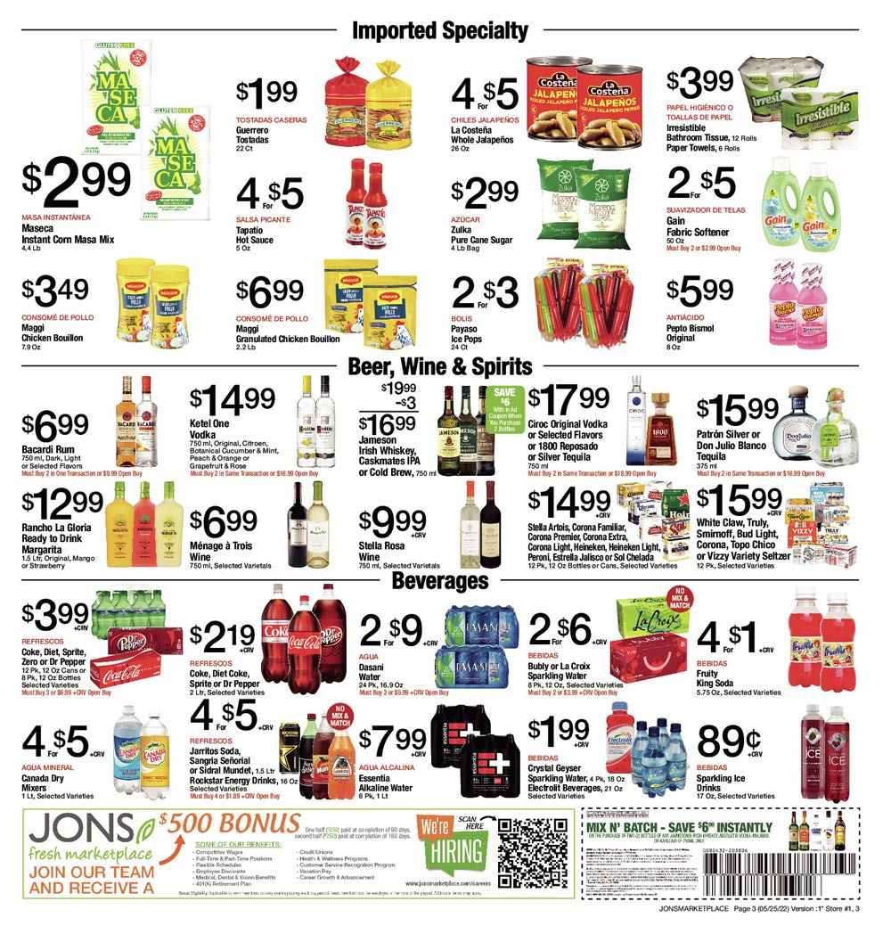 Jons Weekly Ad (5/25/22 - 5/31/22)