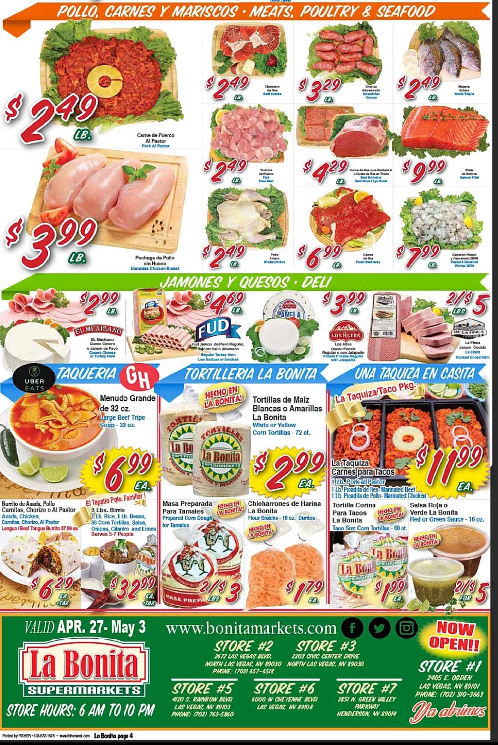 La Bonita Weekly Ad (4/27/22 - 5/03/22)