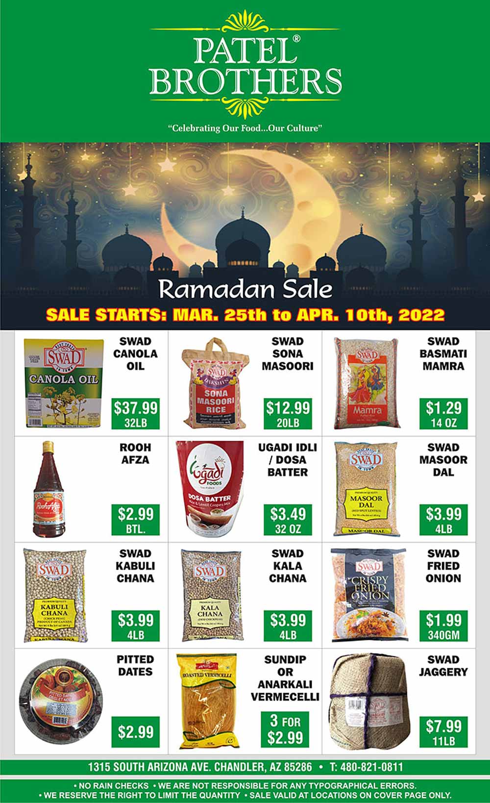 Patel Brothers Weekly Ad (3/25/22 4/10/22)