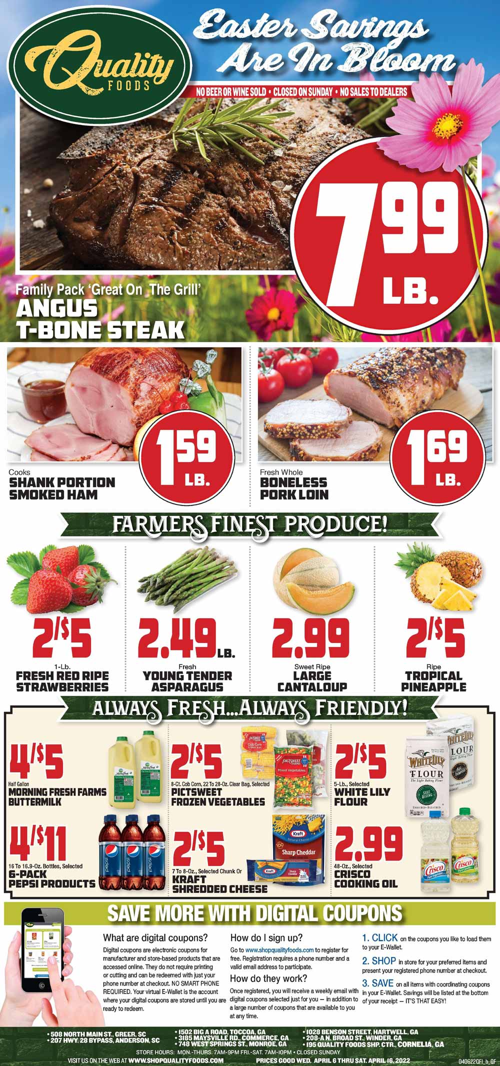Quality Foods Weekly Ad (4/06/22 - 4/16/22)