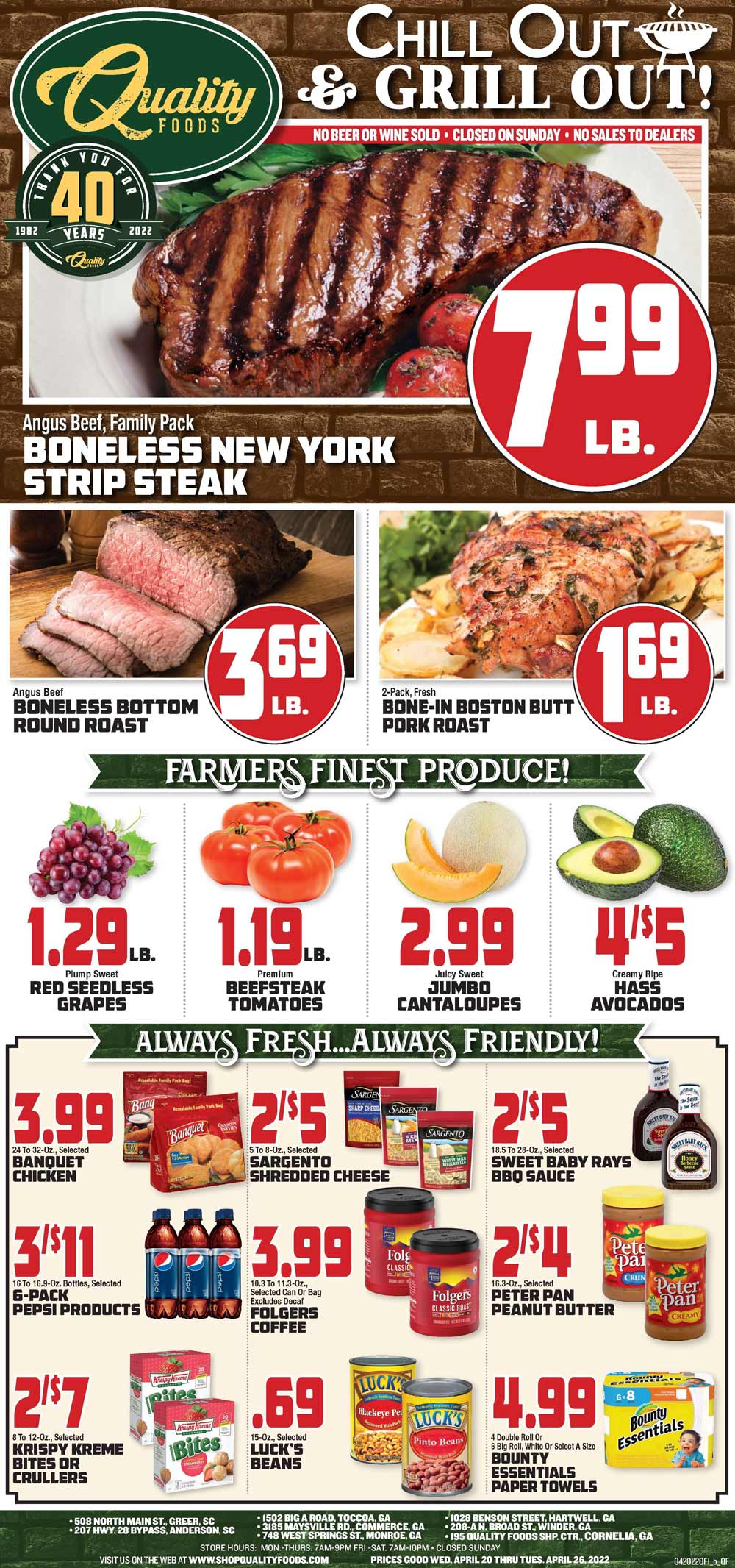 Quality Foods Weekly Ad (4/20/22 - 4/26/22)