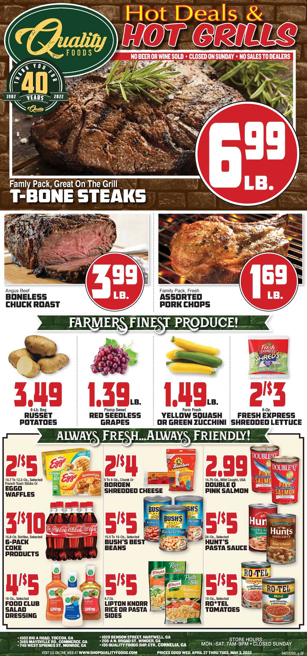 Quality Foods Weekly Ad (4/27/22 - 5/03/22)