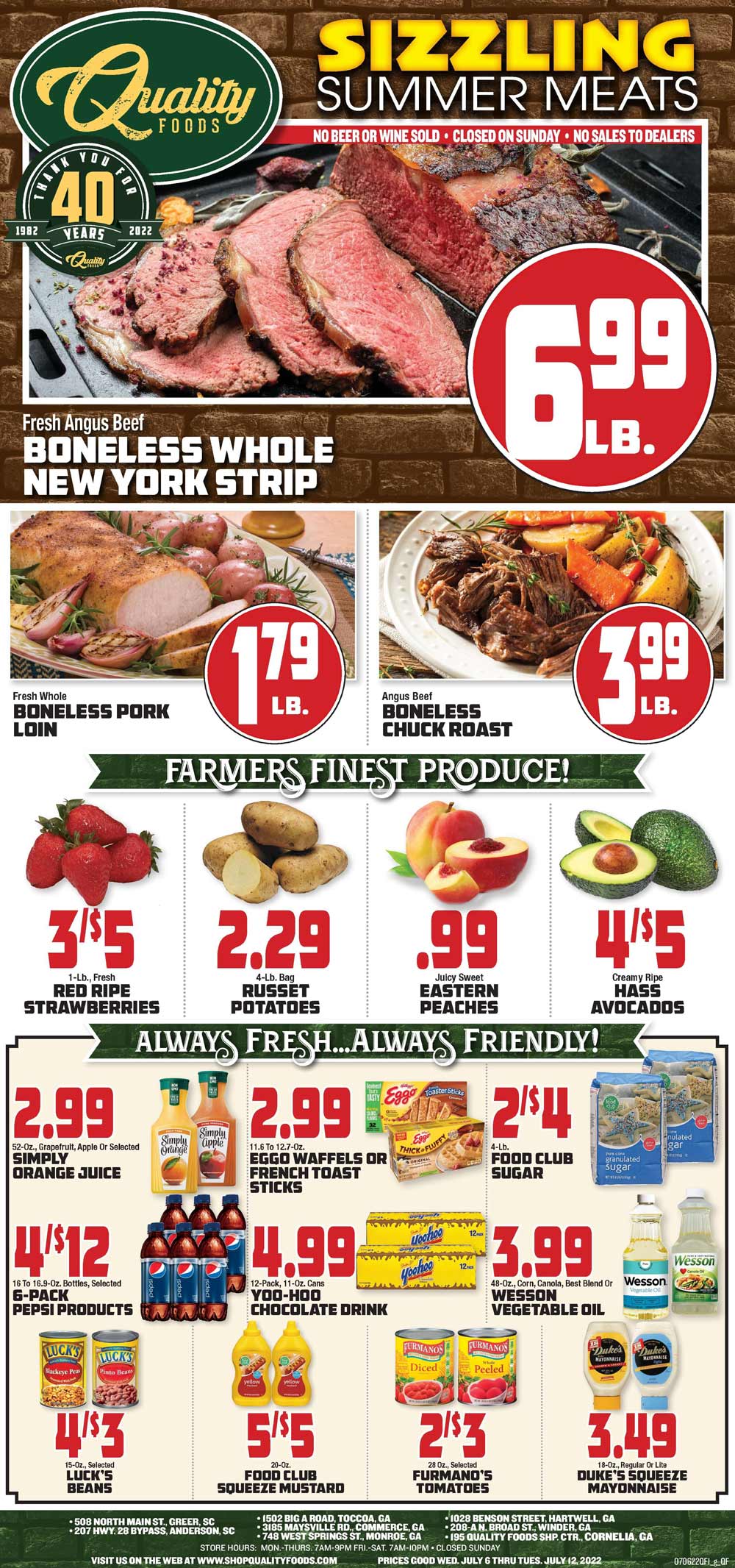 Quality Foods Weekly Ad (7/06/22 - 7/12/22)