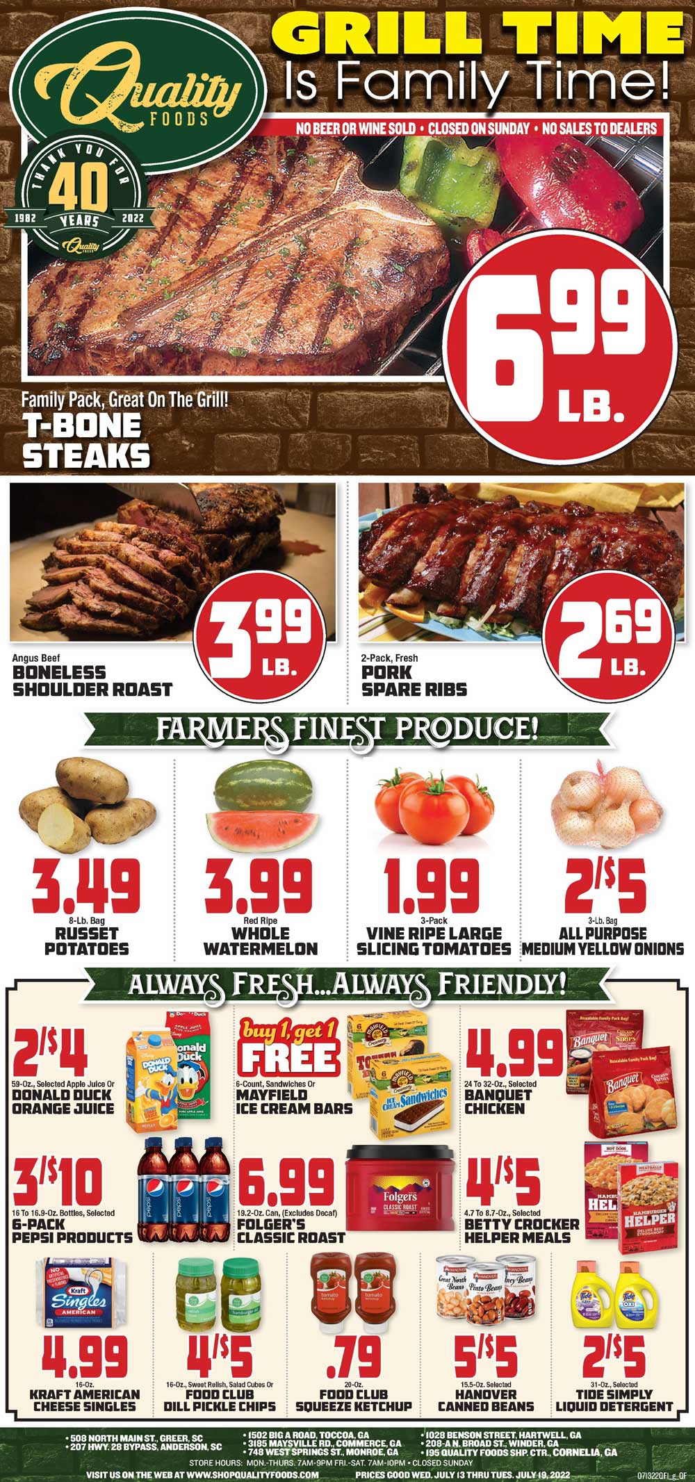 Quality Foods Weekly Ad (7/13/22 - 7/19/22)