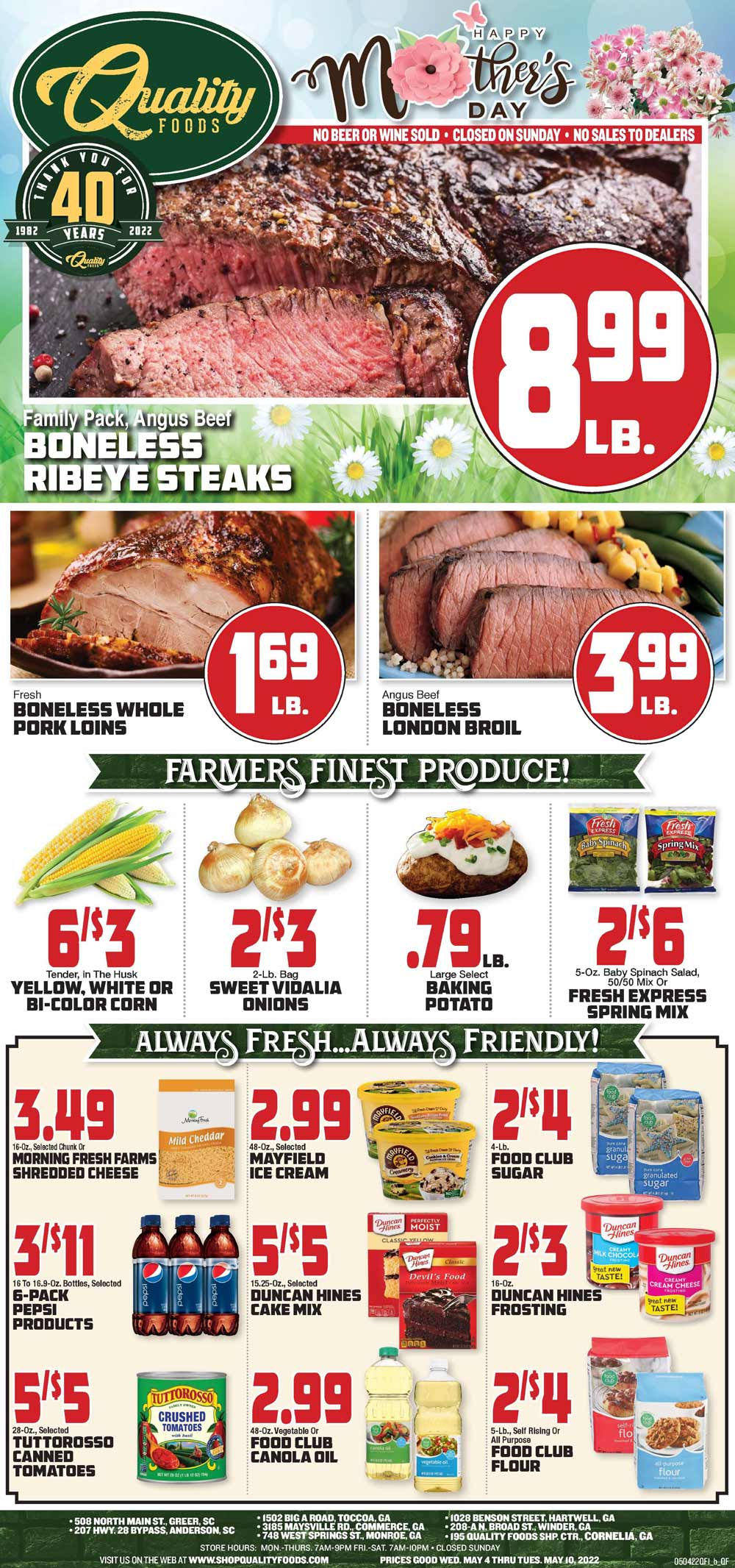 Quality Foods Weekly Ad (5/04/22 - 5/10/22)