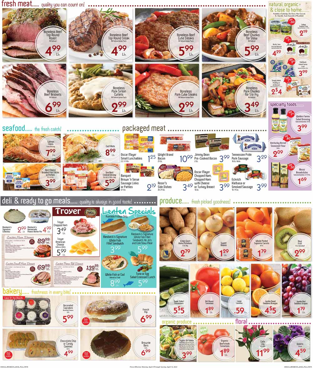 Riesbeck's Weekly Ad (4/04/22 - 4/10/22)