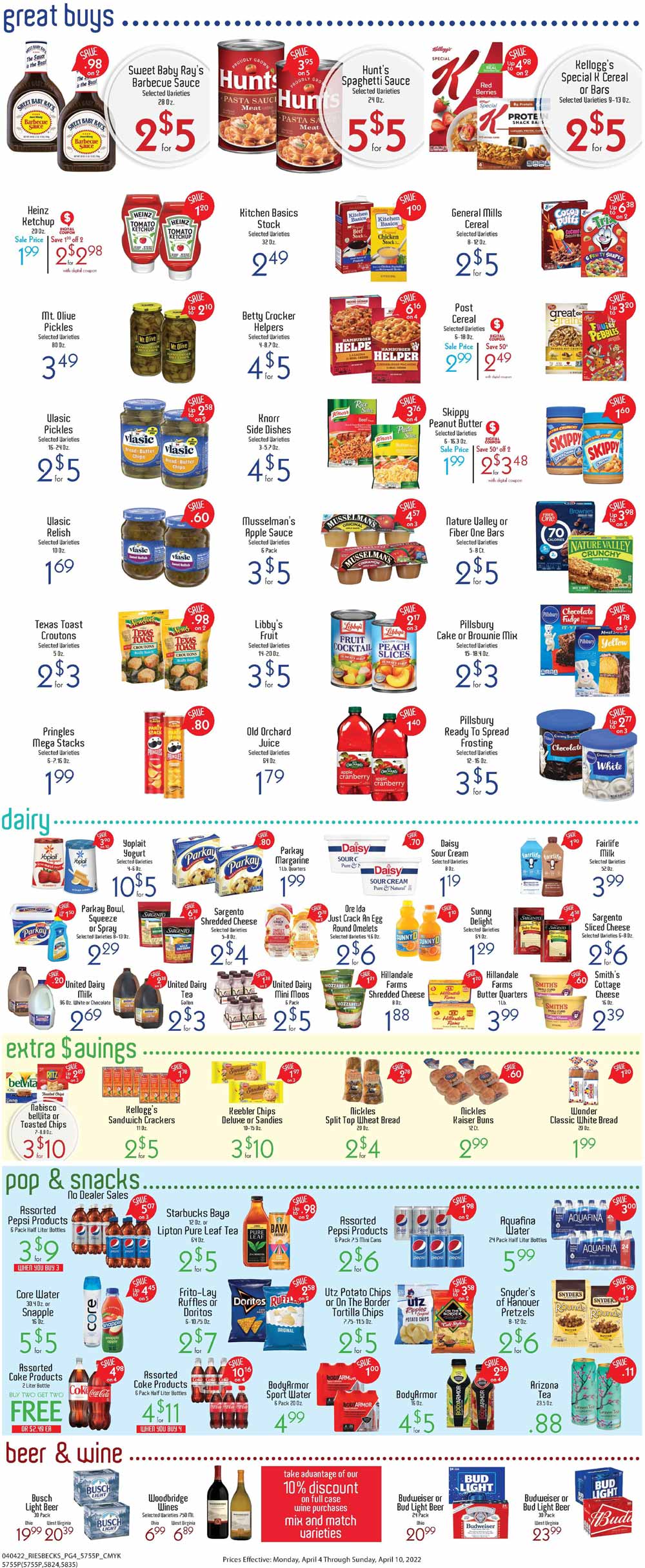 Riesbeck's Weekly Ad (4/04/22 - 4/10/22)