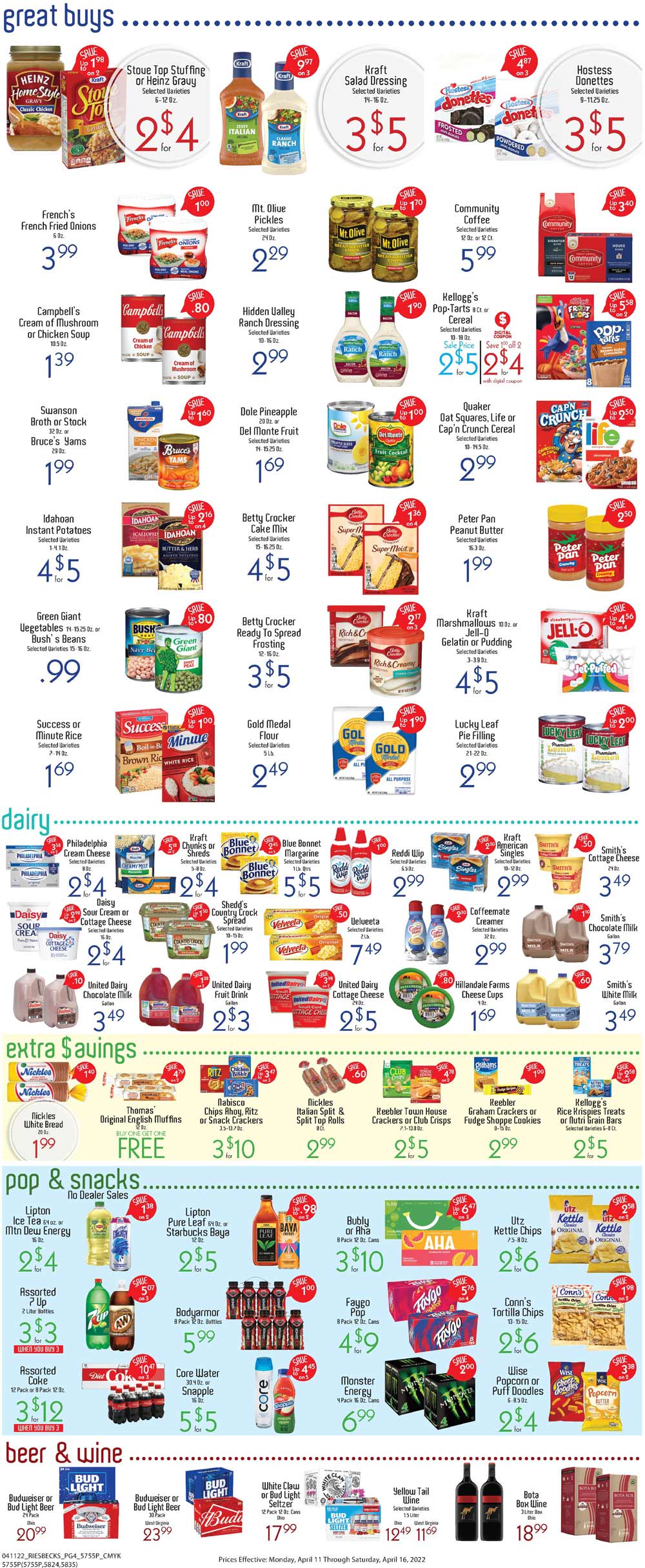 Riesbeck's Weekly Ad (4/11/22 - 4/16/22)