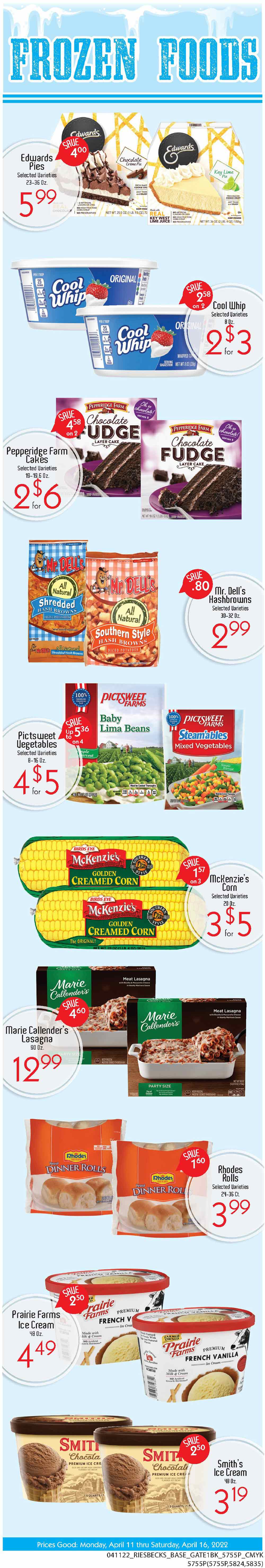 Riesbeck's Weekly Ad (4/11/22 - 4/16/22)