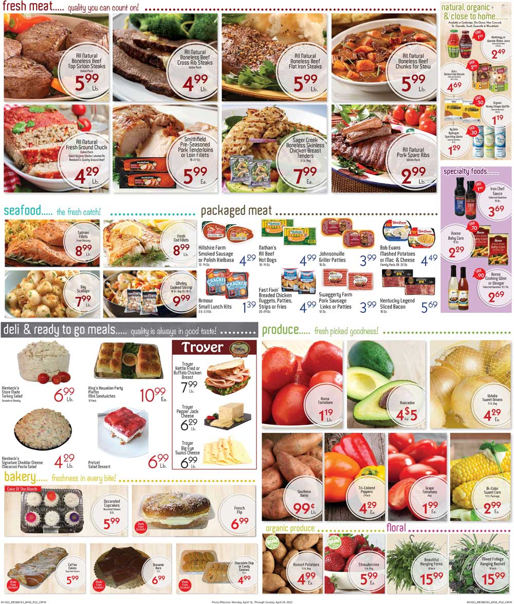 Riesbeck's Weekly Ad (4/18/22 - 4/24/22)