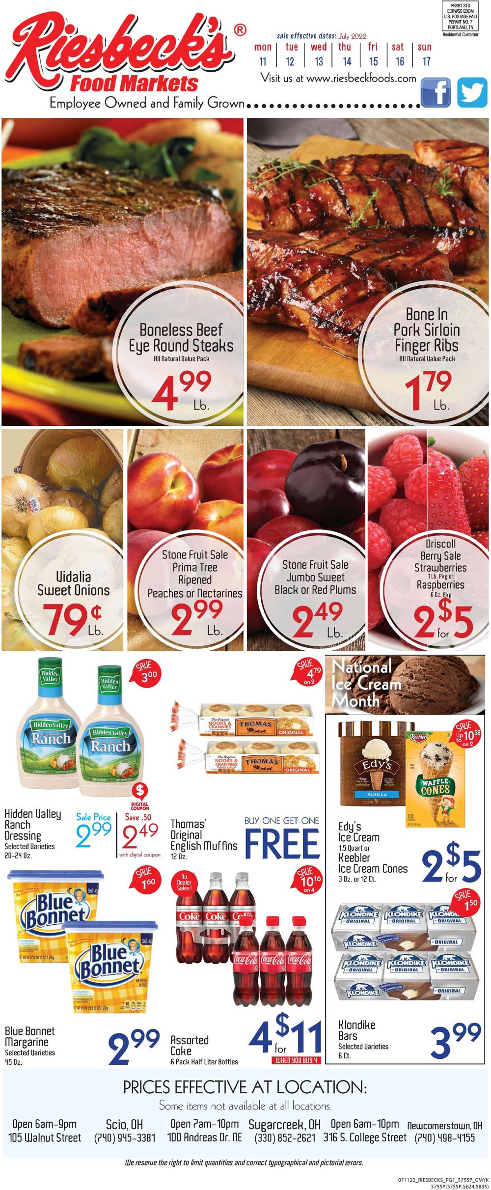 Riesbeck's Weekly Ad (7/11/22 - 7/17/22)