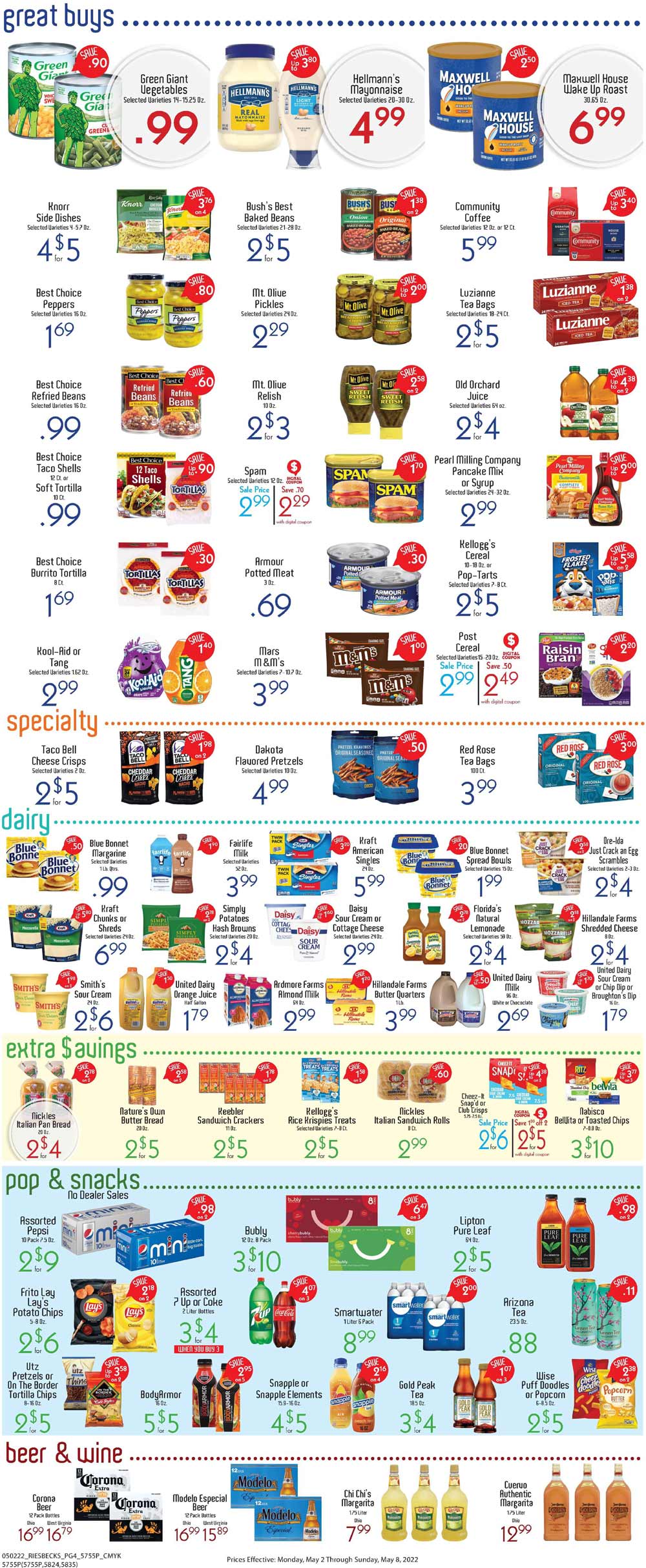 Riesbeck's Weekly Ad (5/02/22 - 5/08/22)