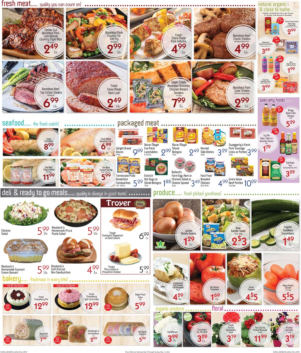 Riesbeck's Weekly Ad (5/09/22 - 5/15/22)