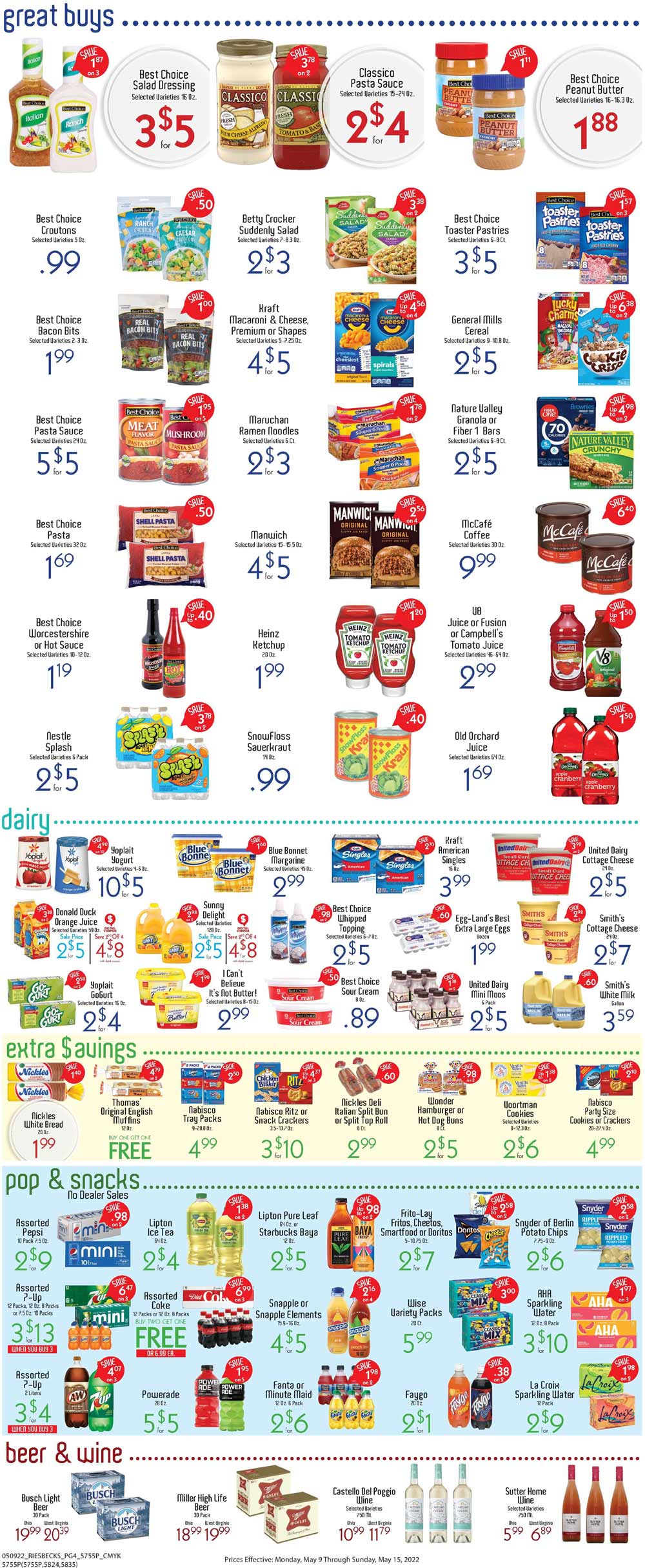 Riesbeck's Weekly Ad (5/09/22 - 5/15/22)