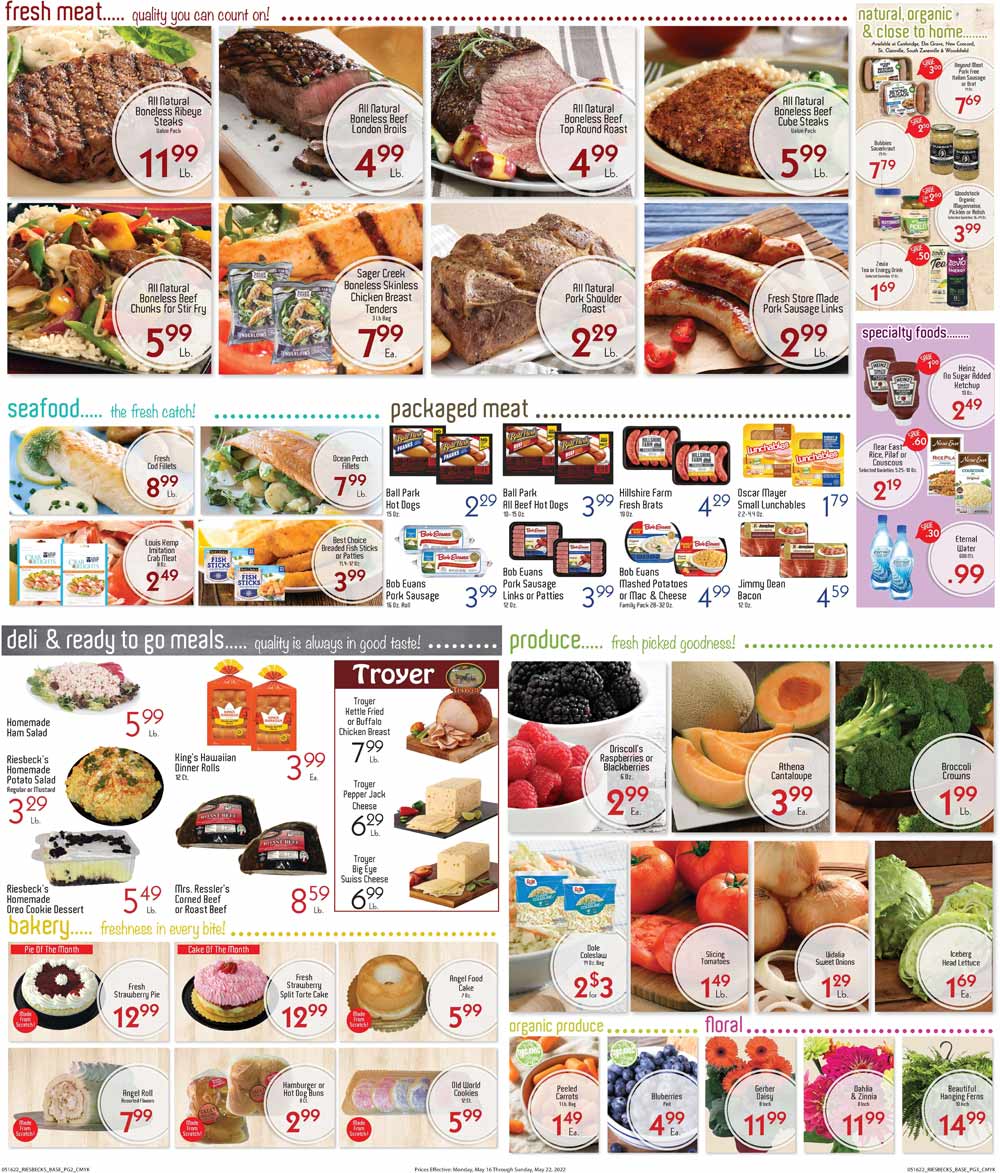 Riesbeck's Weekly Ad (5/16/22 - 5/22/22)